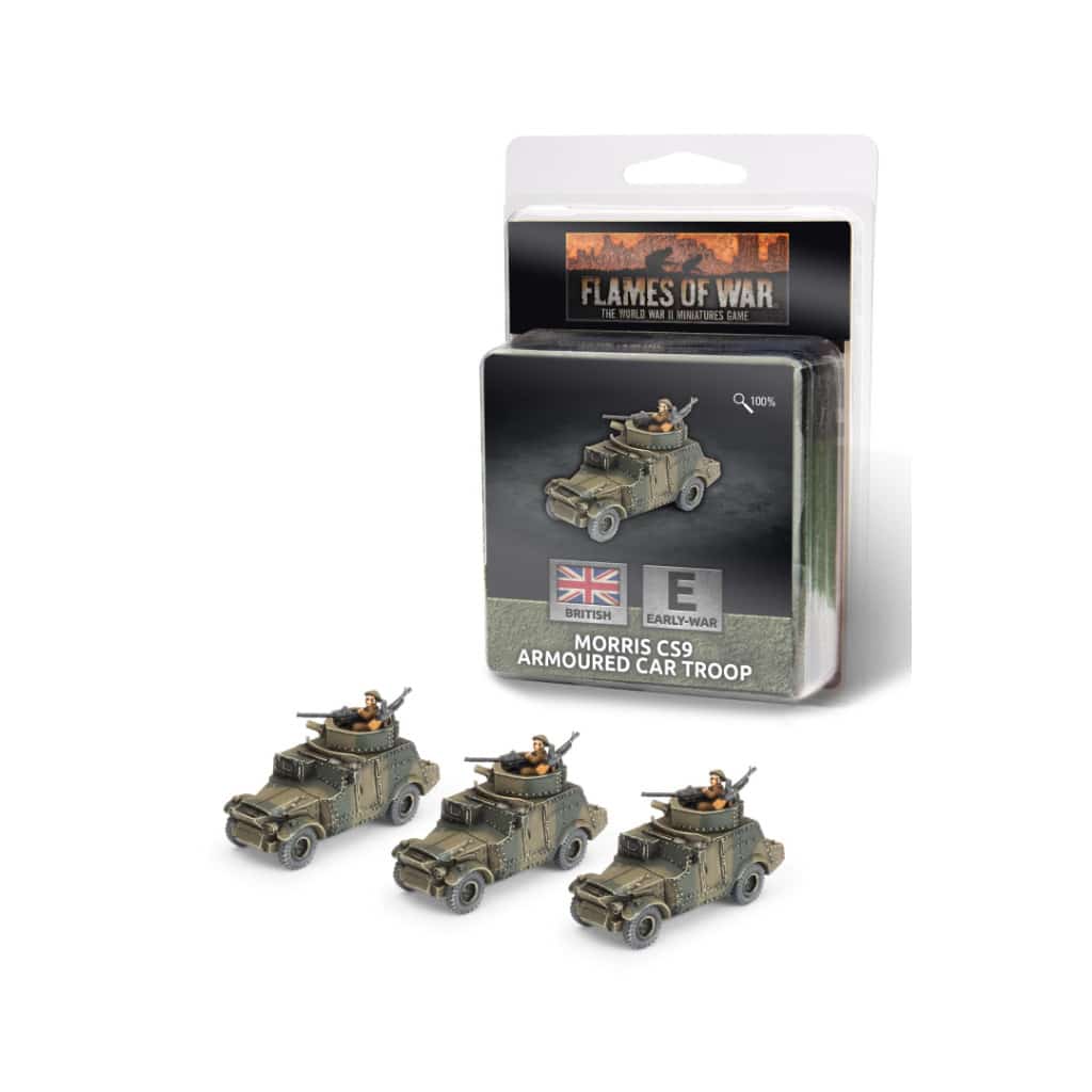 Flames of War - Blitzkrieg - Morris CS9 Armoured Car Troop fait partie des nouveautés de cette superbe sortie si chère aux français de Flames of War Early War