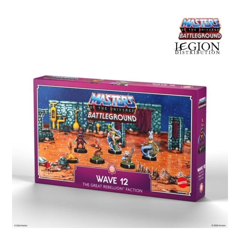 Masters of the Universe Vague 12 : Faction Great Rebellion VF contient de nouvelles figurines et cartes pour ce superbe nouveau jeu de figurines