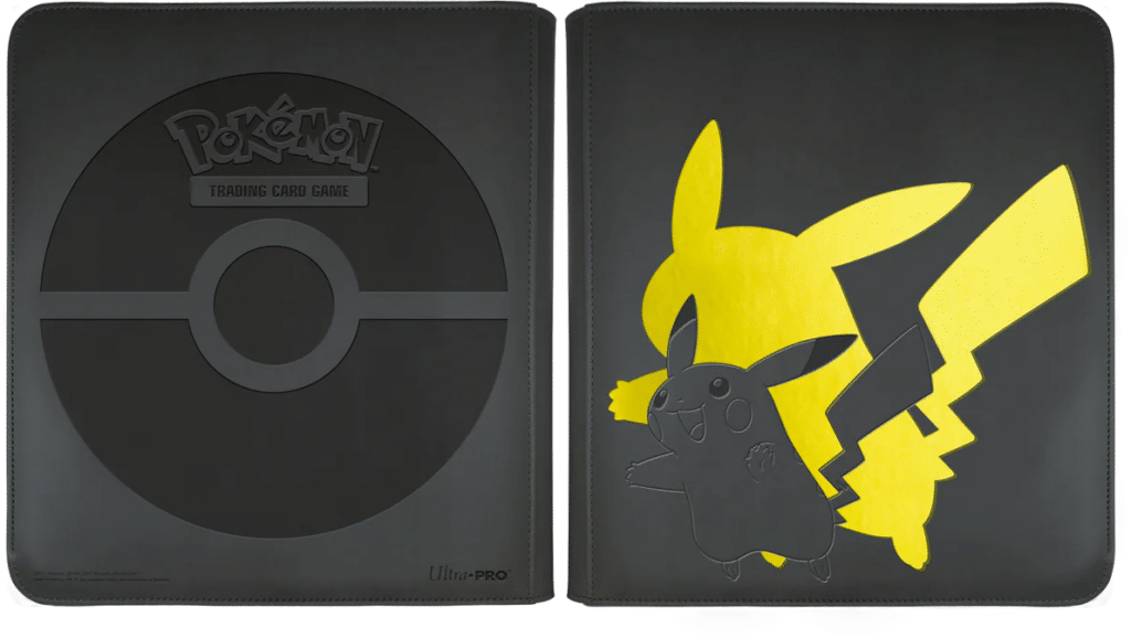 Découvrez le Pro Binder Zip Pok Elite Series Pikachu 12 Pockets, un classeur parfait pour ranger, classer et protéger vos cartes sous toploader